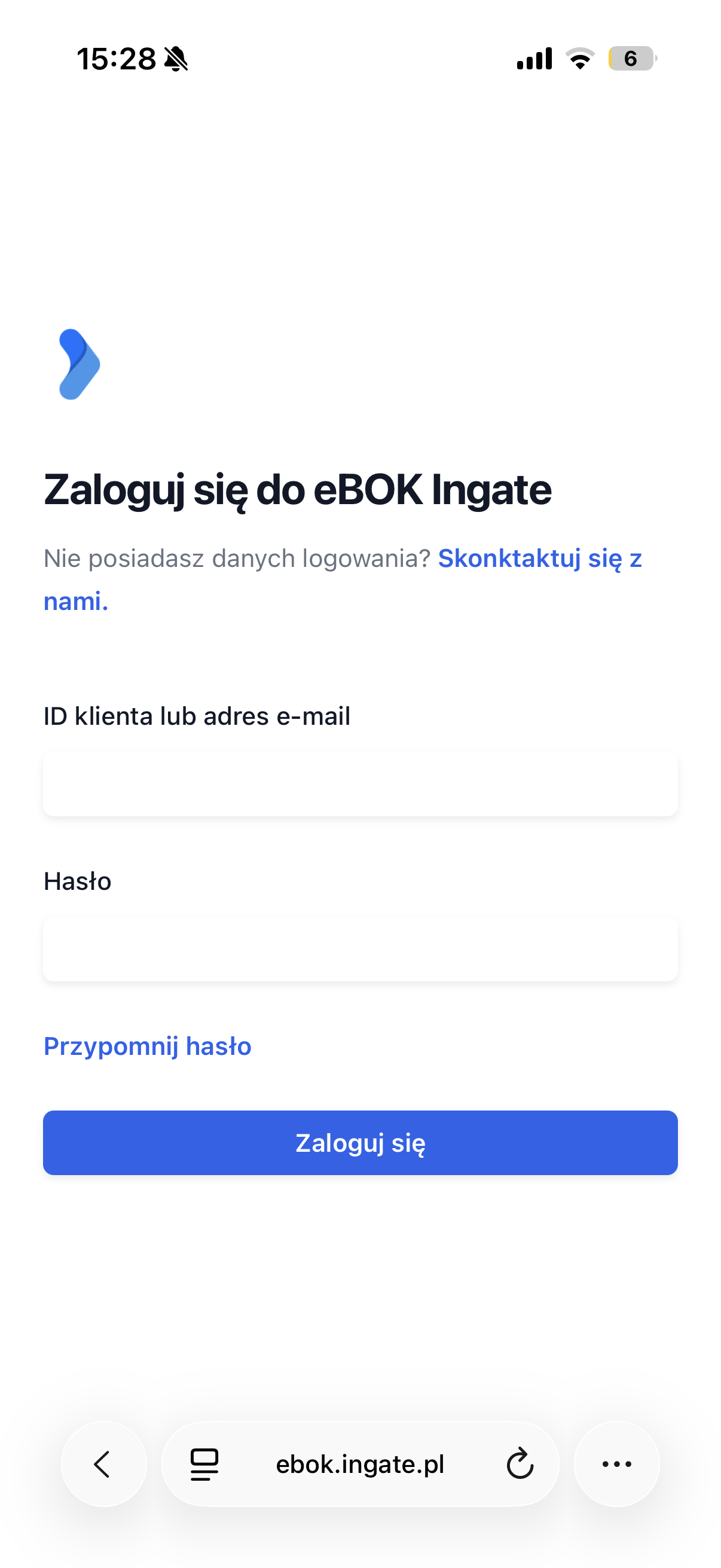 Logowanie LMSBOK na mobile
