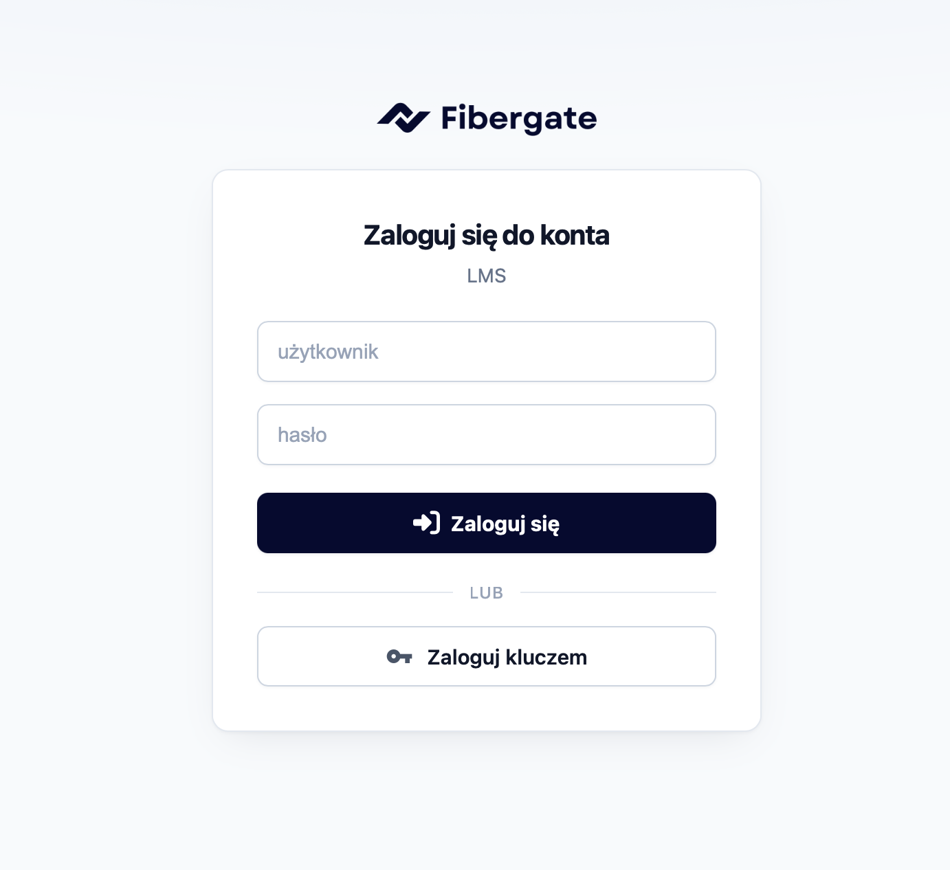 LMS Modern UI — ekran logowania z brandingiem